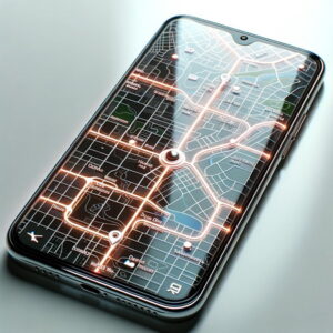 GPS map on smartphone