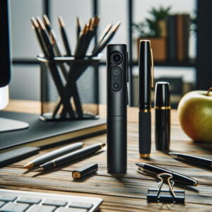 Spy pen placed on a desk